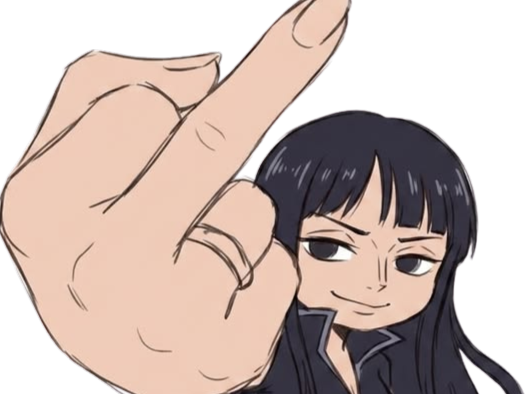 nico robin one piece cheveux noir yeux bleu frange ninon fic bloop doigt
