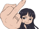 nico-robin-one-piece-cheveux-noir-yeux-bleu-frange-ninon-fic-bloop-doigt