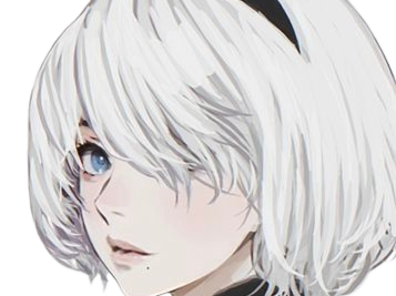 2b nier automata cheveux blanc yeux bleu opale de brienne fic bloop