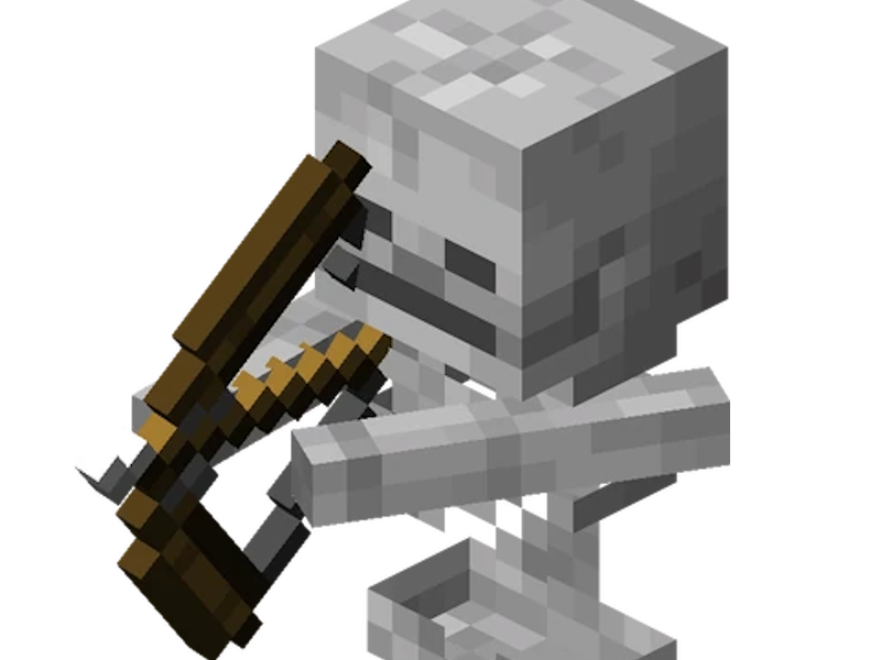 minecraft mob monstre nuit moupe jeu cube mojang squelette skeleton saloperie arrete de bouger