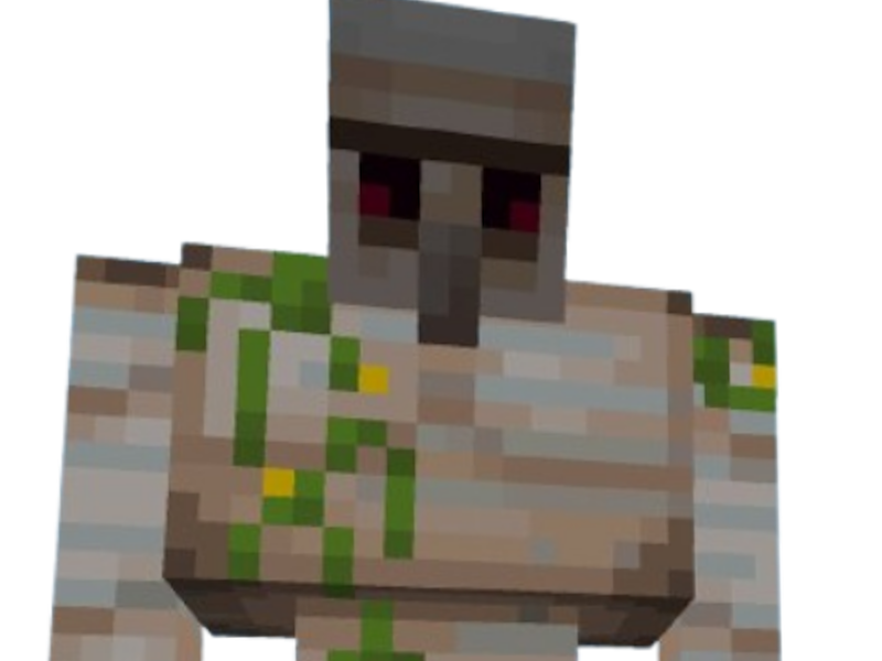 minecraft mob monstre nuit moupe jeu cube mojang iron golem de fer