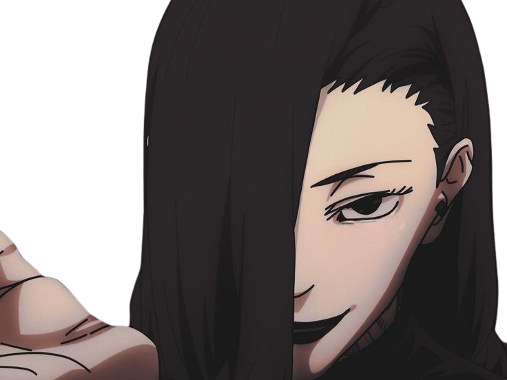mei mei-mei jujutsu kaisen jjk cheveux blanc yeux violet tresse ade adelaide vizard bloop noir