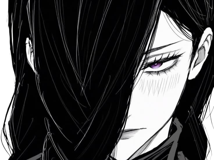 mei mei-mei jujutsu kaisen jjk cheveux blanc yeux violet tresse ade adelaide vizard bloop noir
