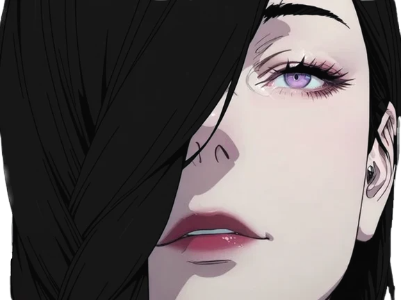 mei mei-mei jujutsu kaisen jjk cheveux blanc yeux violet tresse ade adelaide vizard bloop noir