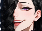 mei-mei-mei-jujutsu-kaisen-jjk-cheveux-blanc-yeux-violet-tresse-ade-adelaide-vizard-bloop-noir