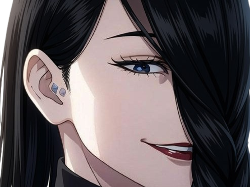 mei mei-mei jujutsu kaisen jjk cheveux blanc yeux violet tresse ade adelaide vizard bloop noir