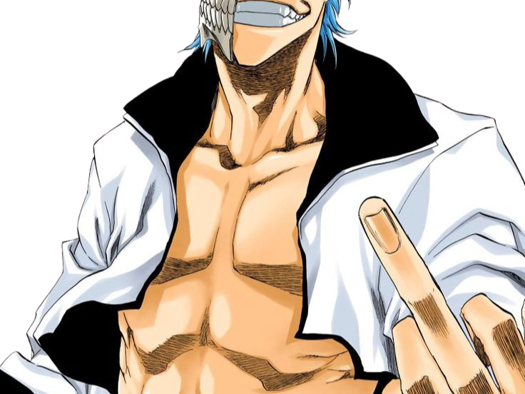 grimmjow jaegerjaquez bleach cheveux bleu yeux arrancar masque grimm jager fic bloop