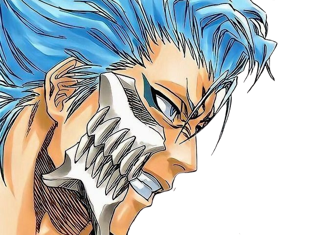 grimmjow jaegerjaquez bleach cheveux bleu yeux arrancar masque grimm jager fic bloop