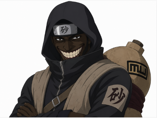 Sticker anime naruto racaille par IssouDesImages