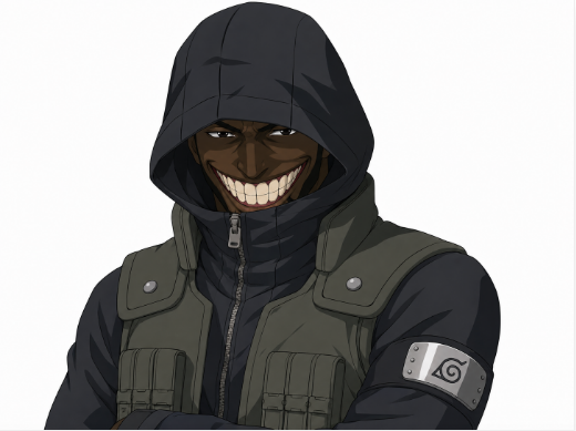 Sticker anime naruto racaille par IssouDesImages