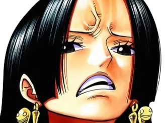 boa hancock one piece cheveux noir yeux bleu boucles oreille serpent fic bloop