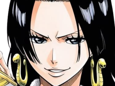 boa hancock one piece cheveux noir yeux bleu boucles oreille serpent fic bloop