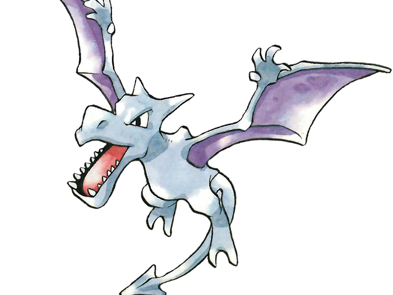 ptera aerodactyl pokemon pkm jeu anime type roche vol 1g kanto fossile