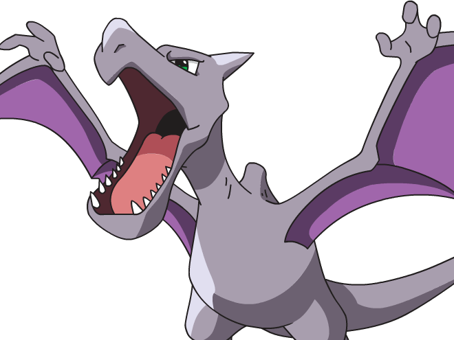 ptera aerodactyl pokemon pkm jeu anime type roche vol 1g kanto fossile