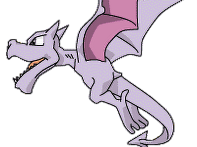 ptera aerodactyl pokemon pkm jeu anime type roche vol 1g kanto fossile