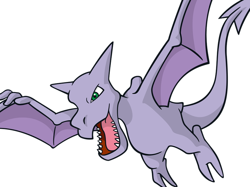 ptera aerodactyl pokemon pkm jeu anime type roche vol 1g kanto fossile
