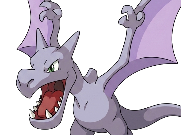 ptera aerodactyl pokemon pkm jeu anime type roche vol 1g kanto fossile