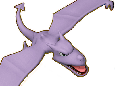 ptera aerodactyl pokemon pkm jeu anime type roche vol 1g kanto fossile