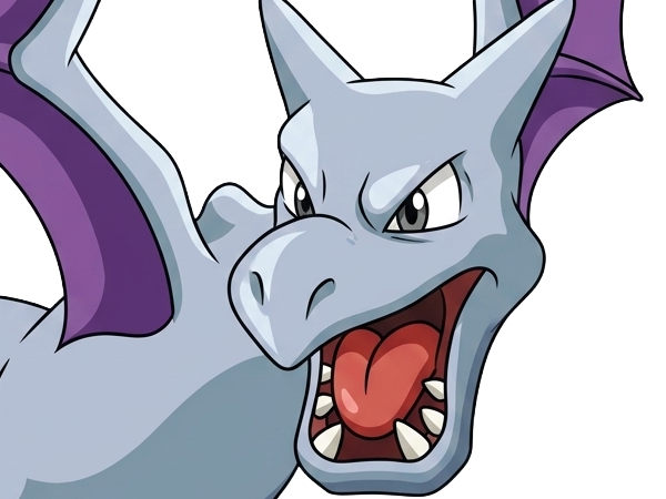 ptera aerodactyl pokemon pkm jeu anime type roche vol 1g kanto fossile
