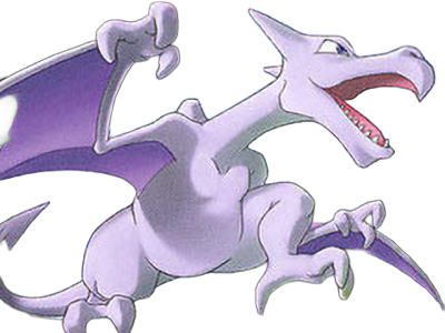 ptera aerodactyl pokemon pkm jeu anime type roche vol 1g kanto fossile