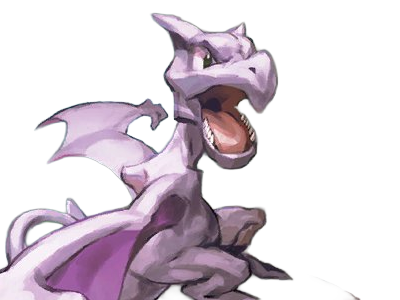 ptera aerodactyl pokemon pkm jeu anime type roche vol 1g kanto fossile