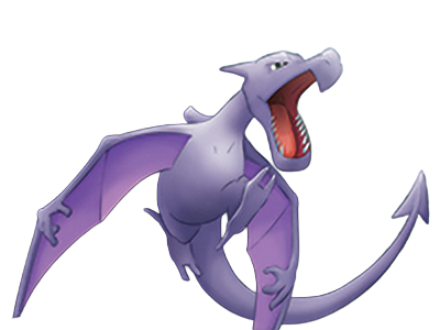 ptera aerodactyl pokemon pkm jeu anime type roche vol 1g kanto fossile