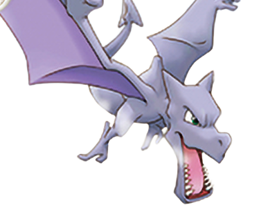 ptera aerodactyl pokemon pkm jeu anime type roche vol 1g kanto fossile