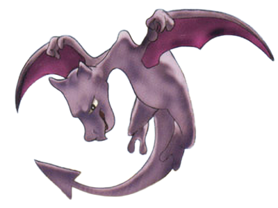 ptera aerodactyl pokemon pkm jeu anime type roche vol 1g kanto fossile