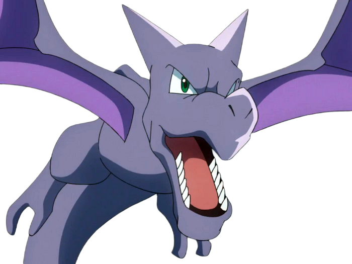 ptera aerodactyl pokemon pkm jeu anime type roche vol 1g kanto fossile