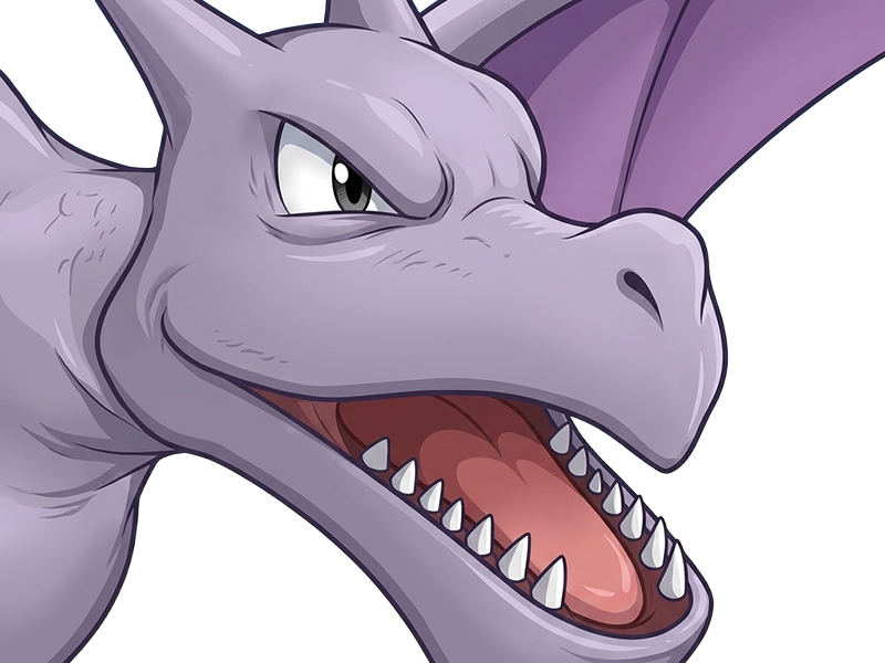 ptera aerodactyl pokemon pkm jeu anime type roche vol 1g kanto fossile