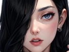mei mei mei jujutsu kaisen jjk cheveux blanc yeux violet tresse ade adelaide vizard bloop noir