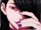 mei mei mei jujutsu kaisen jjk cheveux blanc yeux violet tresse ade adelaide vizard bloop noir