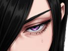mei mei mei jujutsu kaisen jjk cheveux blanc yeux violet tresse ade adelaide vizard bloop noir