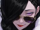 mei mei mei jujutsu kaisen jjk cheveux blanc yeux violet tresse ade adelaide vizard bloop noir