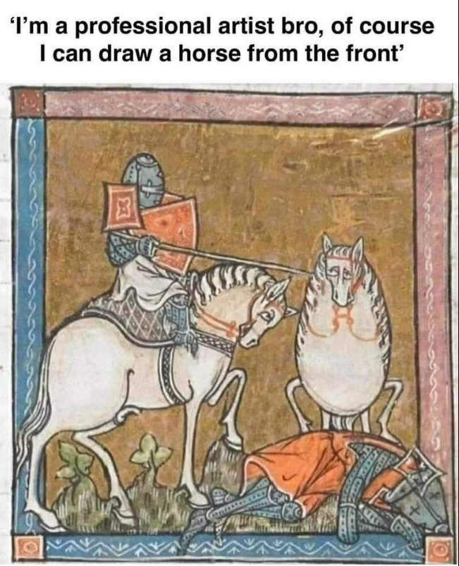 cheval meme horse chevalier bd dessin artiste