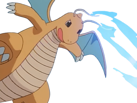 Sticker dracolosse dragonite kairyu pokemon pkm jeu anime type dragon vol 1g kanto par Dark-63