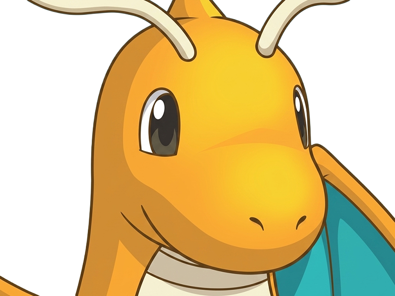 Sticker dracolosse dragonite kairyu pokemon pkm jeu anime type dragon vol 1g kanto par Dark-63