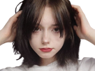 fille-femme-meuf-mains-main-cheveux-regard-amoureux-amoureuse-crush-mignonne-hihi-bouche-mignon-knifos