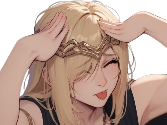 gardienne du feu mignonne kawaii dark souls ds3 iii fromsoftware tire la langue blonde knifos