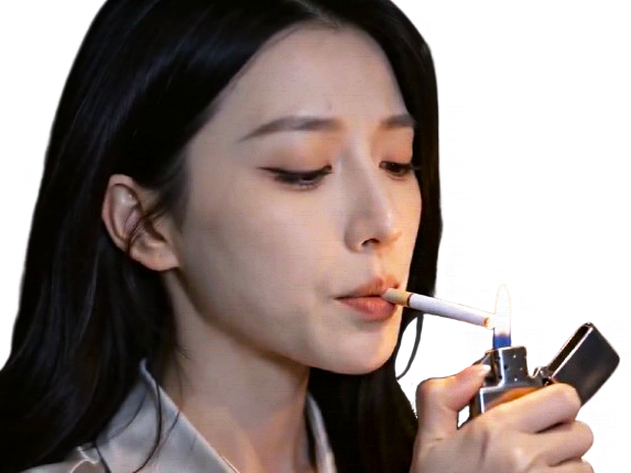 asiatique fume smoke style briquet flamme cigarette belle badass