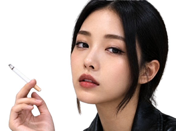 asiatique fume smoke style cigarette badass regard belle