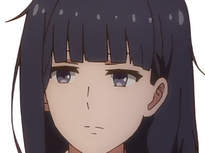 Sticker misuzu gundou tomo chan est une fille anime manga waifu yeux violets cheveux mauves par Dark-63