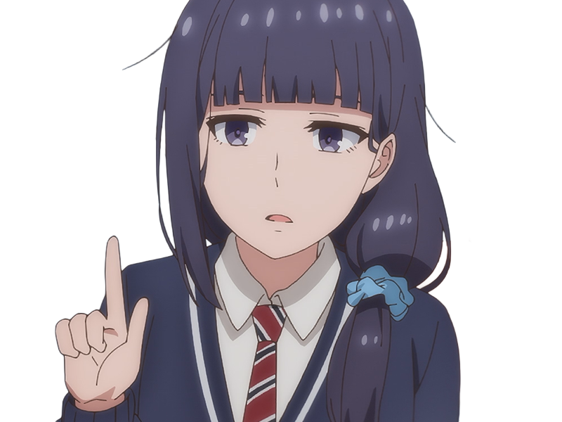 Sticker misuzu gundou tomo chan est une fille anime manga waifu yeux violets cheveux mauves par Dark-63