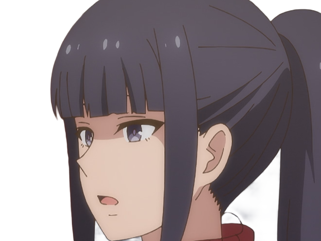 Sticker misuzu gundou tomo chan est une fille anime manga waifu yeux violets cheveux mauves par Dark-63