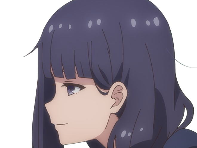 Sticker misuzu gundou tomo chan est une fille anime manga waifu yeux violets cheveux mauves par Dark-63