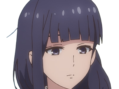 Sticker misuzu gundou tomo chan est une fille anime manga waifu yeux violets cheveux mauves par Dark-63