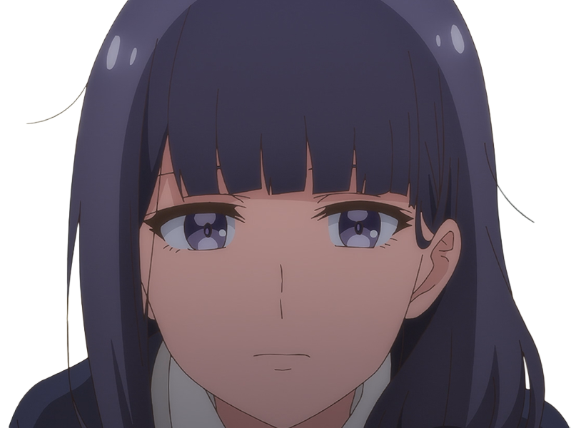 Sticker misuzu gundou tomo chan est une fille anime manga waifu yeux violets cheveux mauves par Dark-63