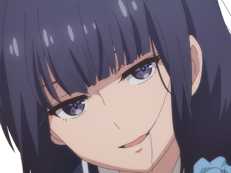 Sticker misuzu gundou tomo chan est une fille anime manga waifu yeux violets cheveux mauves par Dark-63