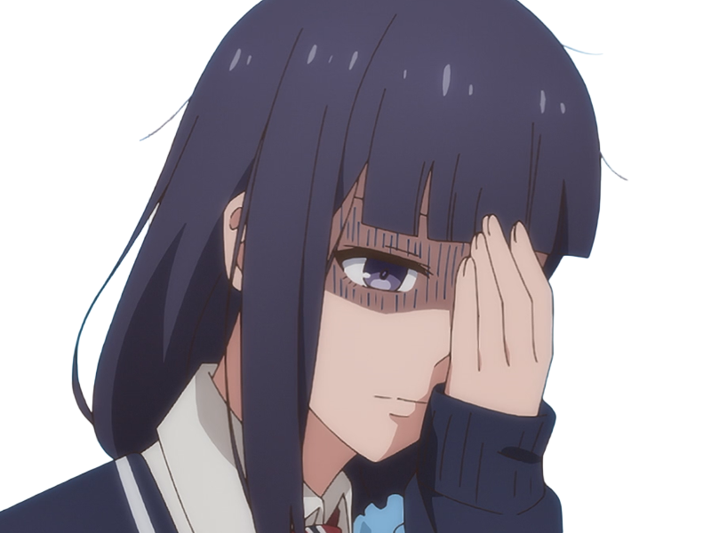 Sticker misuzu gundou tomo chan est une fille anime manga waifu yeux violets cheveux mauves par Dark-63