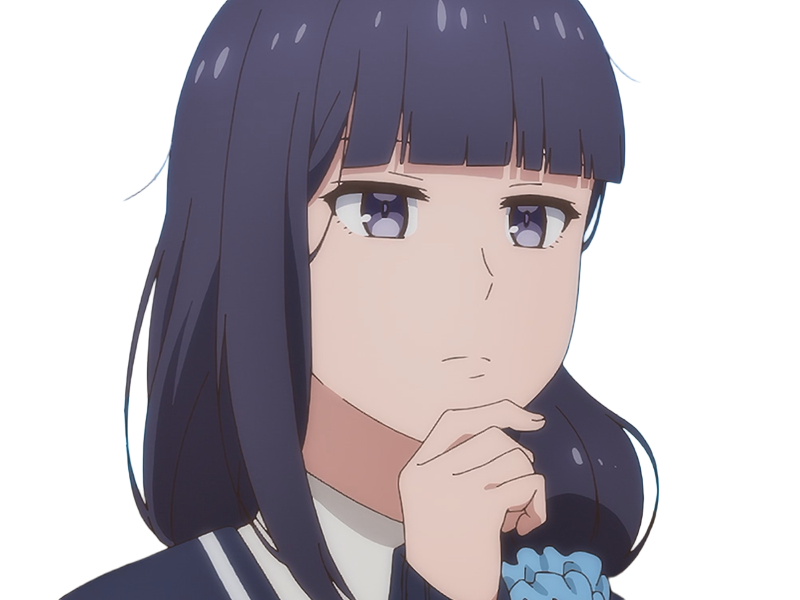 Sticker misuzu gundou tomo chan est une fille anime manga waifu yeux violets cheveux mauves par Dark-63
